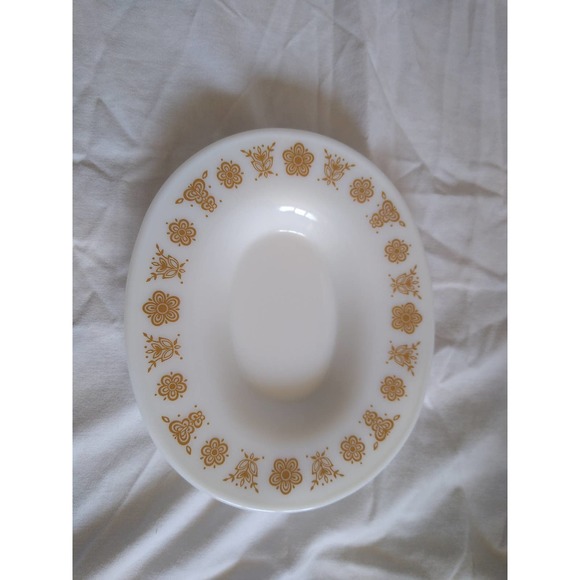 Pyrex butterfly gold gravy boat and saucer - Picture 6 of 8